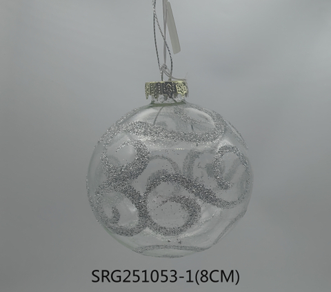  Glass Christmas decoration for Party Glass Ornaments Decoration with LED light