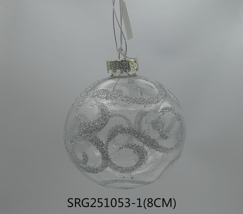  Glass Christmas decoration for Party Glass Ornaments Decoration with LED light