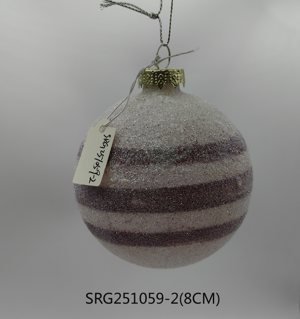  Glass Christmas decoration for Party Glass Ornaments Decoration with LED light
