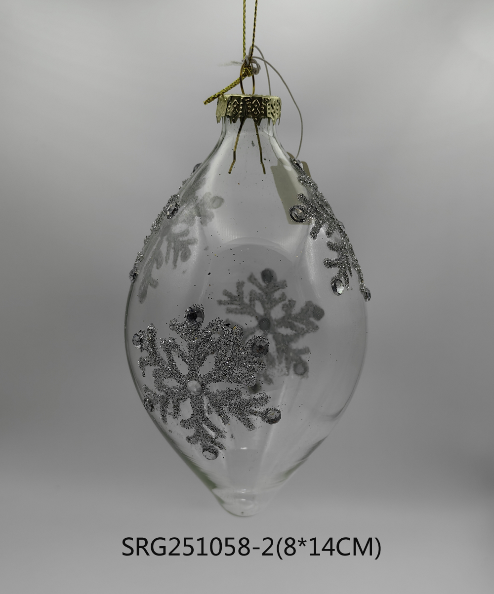  Glass Christmas decoration for Party Glass Ornaments Decoration with LED light