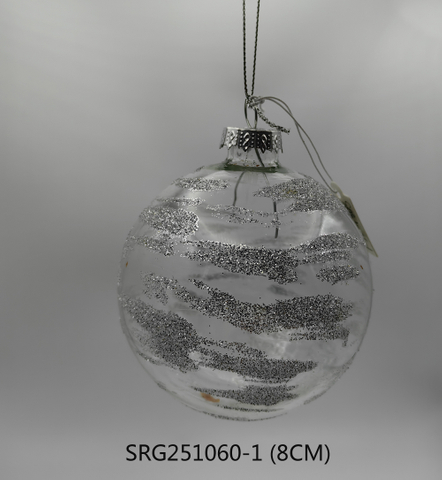 Glass Christmas decoration for Party Glass Ornaments Decoration with LED light