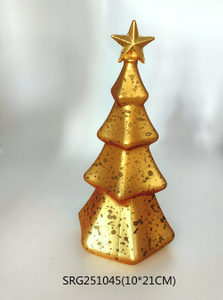  Glass christmas tree with led light Decoration for Party Glass decoration