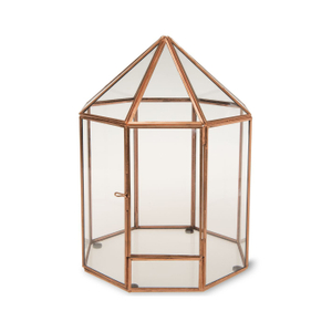 Glass terrarium copper 