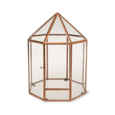 Glass terrarium copper 