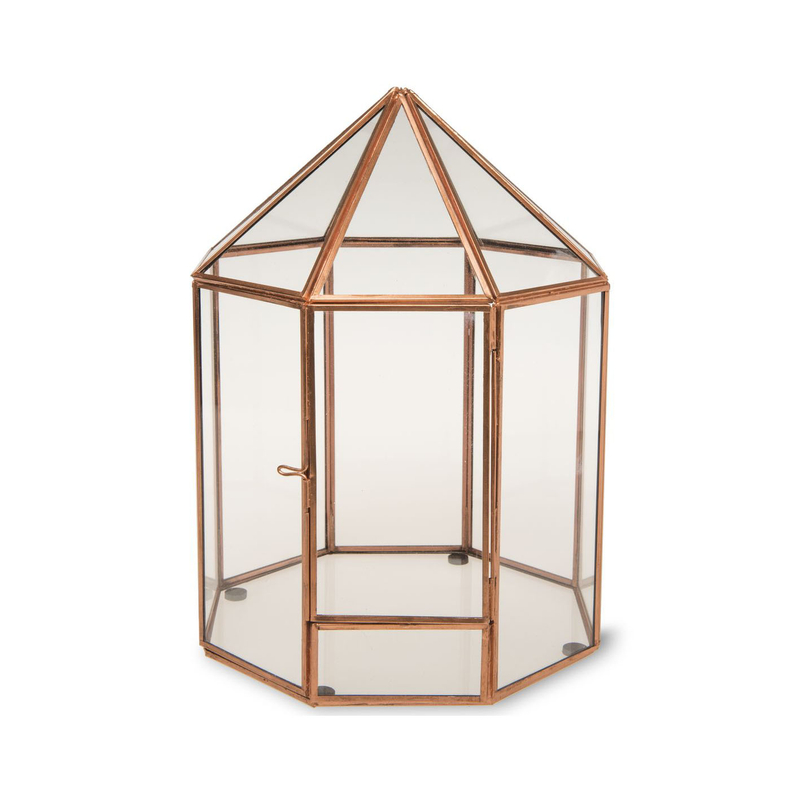 Glass terrarium copper 