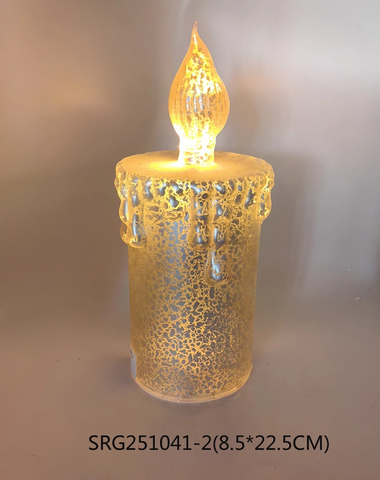  Glass candle holder with led light Decoration for Party Glass decoration