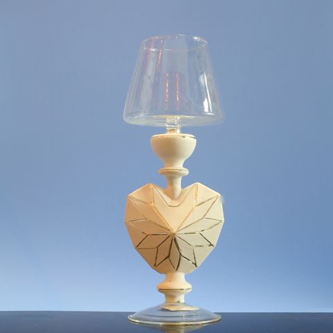  Glass candle holder