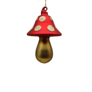 Red Glass mushroom for Party Decoration