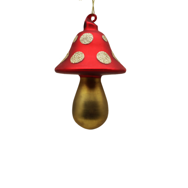 Red Glass mushroom for Party Decoration