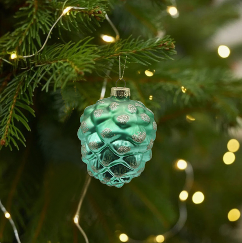  Glass pine nuts for Christmas Decoration