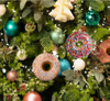 Mini Donut Ornament Colorful Donut Christmas Tree Ornaments Sparkling blown glass Holiday Decorations