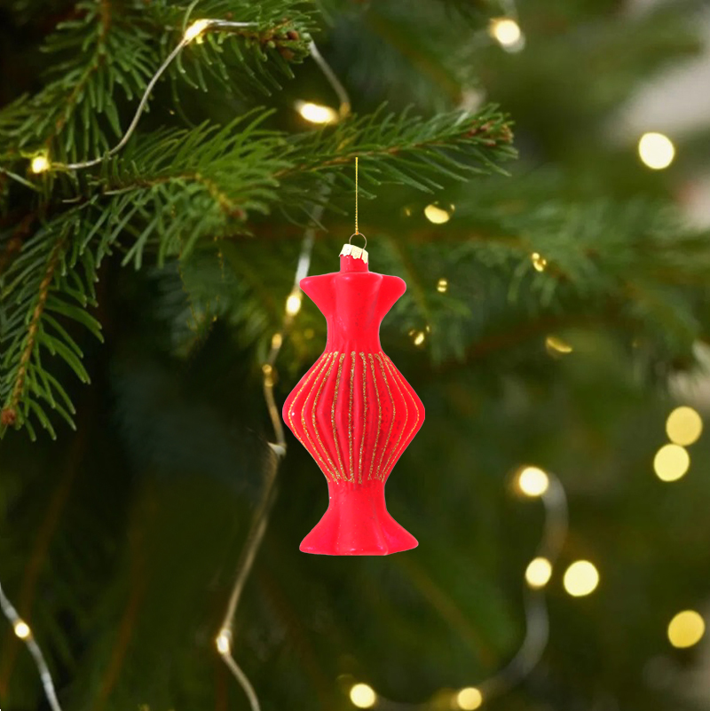  Hanging Glass Christmas Ornament 