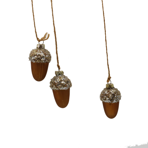  Glass Pine Nuts Ornaments Decoration for Christmas Day