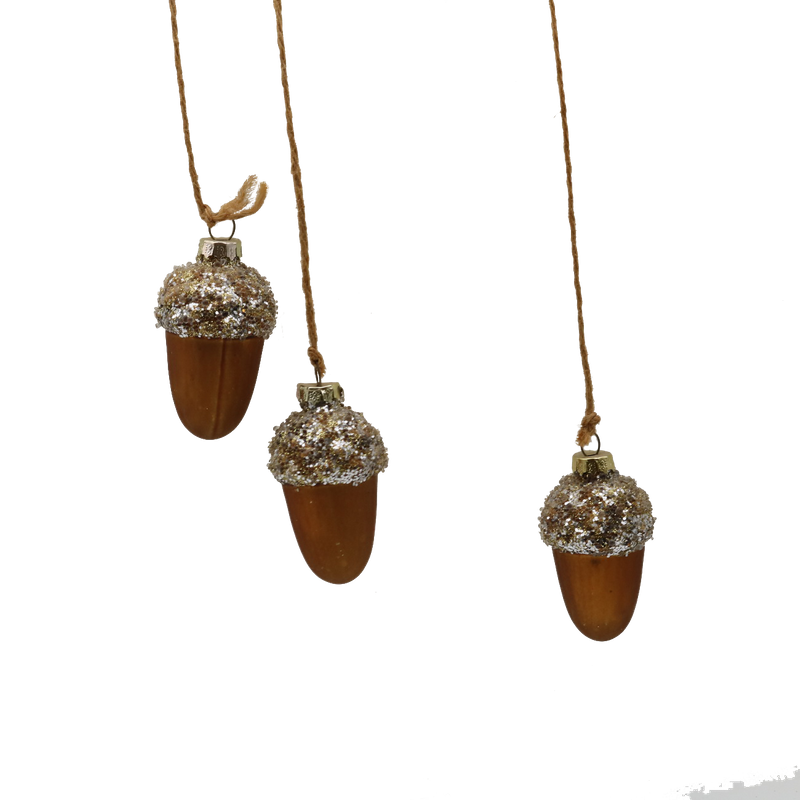  Glass Pine Nuts Ornaments Decoration for Christmas Day