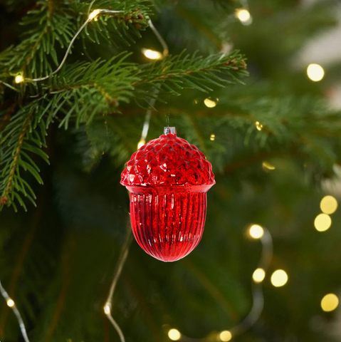 Glass Pinecone Hanging Ornaments
