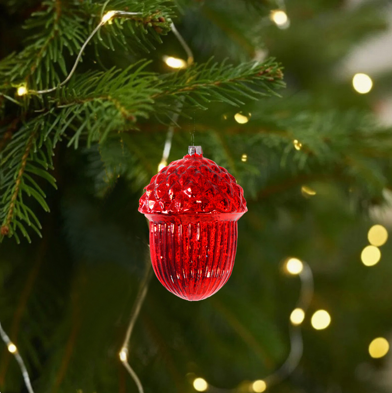 Glass Pinecone Hanging Ornaments