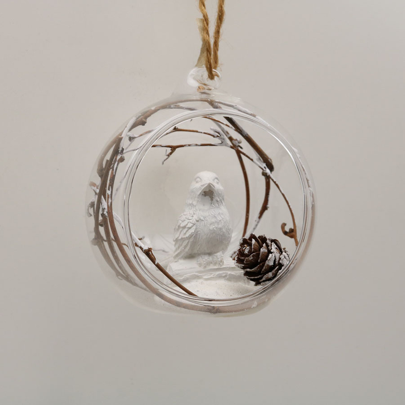  Glass Ornaments with Decoration for Party Glass Hanging Ball 