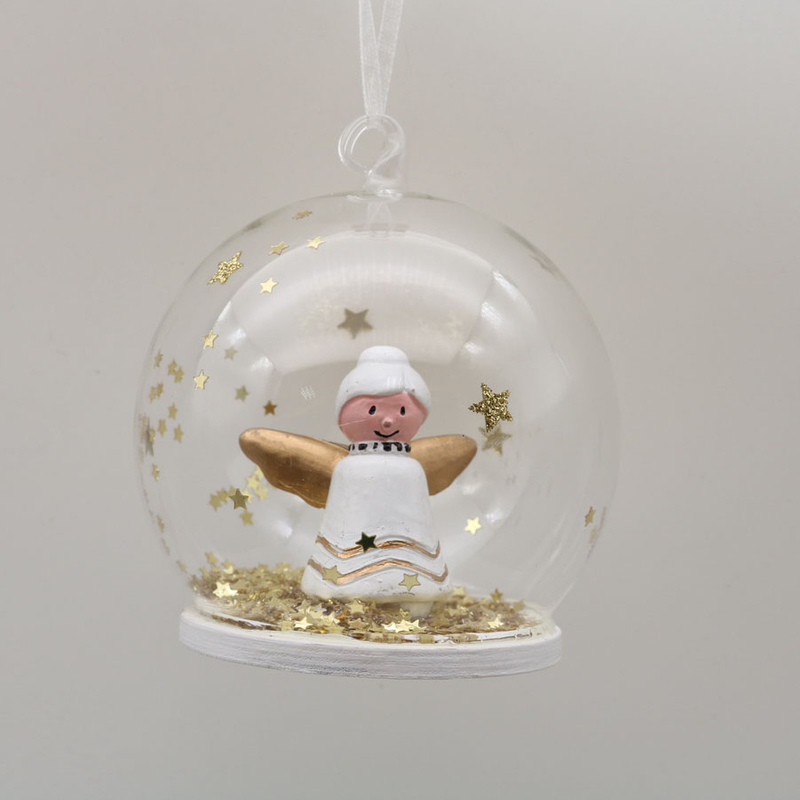  Glass ball with angel Ornaments Decoration for Party Glass Hanging Ball