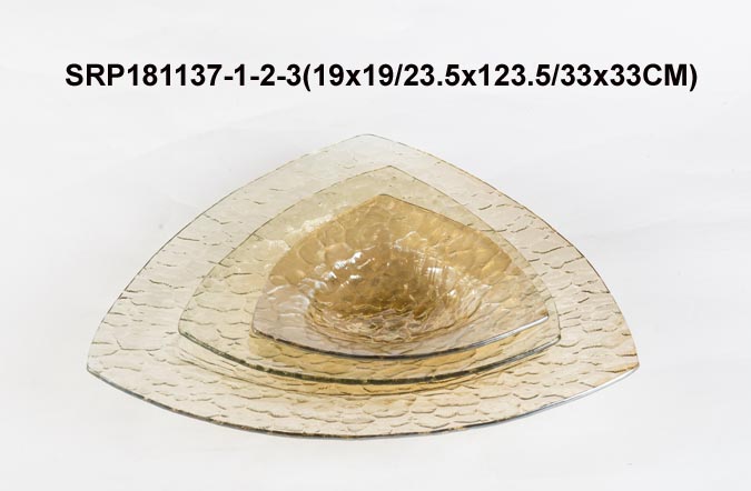 Glass Tablewares Glass Plate Decoration for Party 