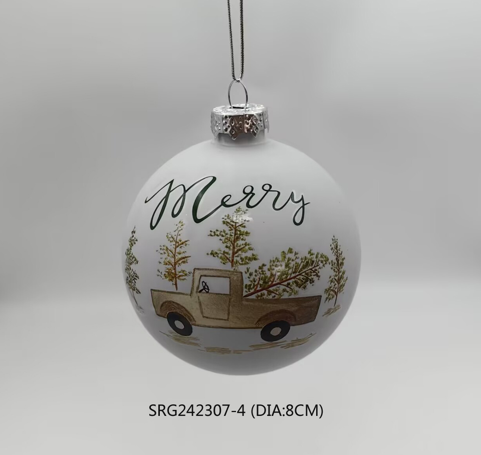  Colorful Glass Ball Decor Christmas Tree Hanging Christmas Ball in Set
