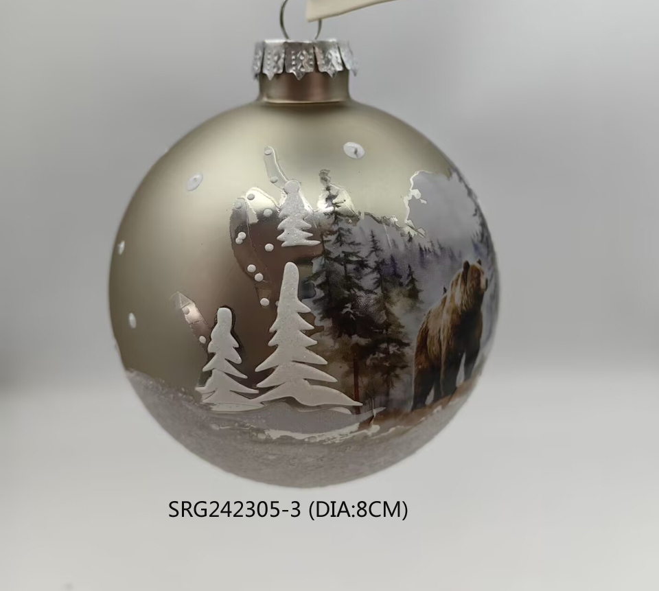  Decorative Hanging christmas hand painting Ball Globe Glass Orbs Home Ornament