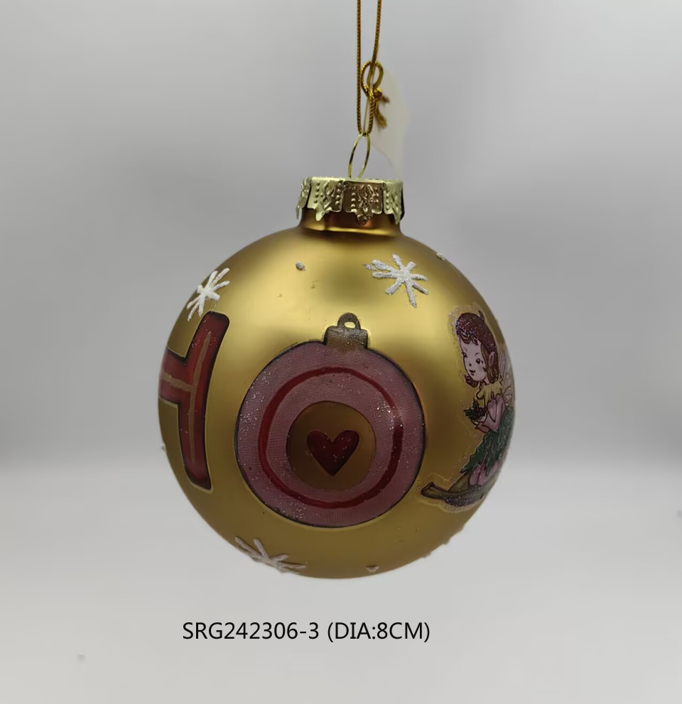 Glass Christmas Hanging Ball Shape Decoration for Party Glass Ball