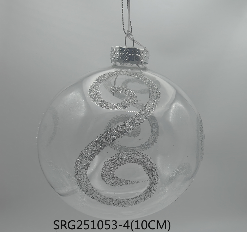 Glass Christmas decoration for Party Glass Ornaments Decoration with LED light