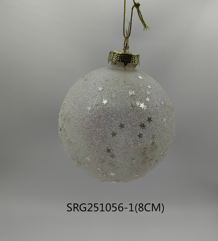  Glass Christmas decoration for Party Glass Ornaments Decoration with LED light