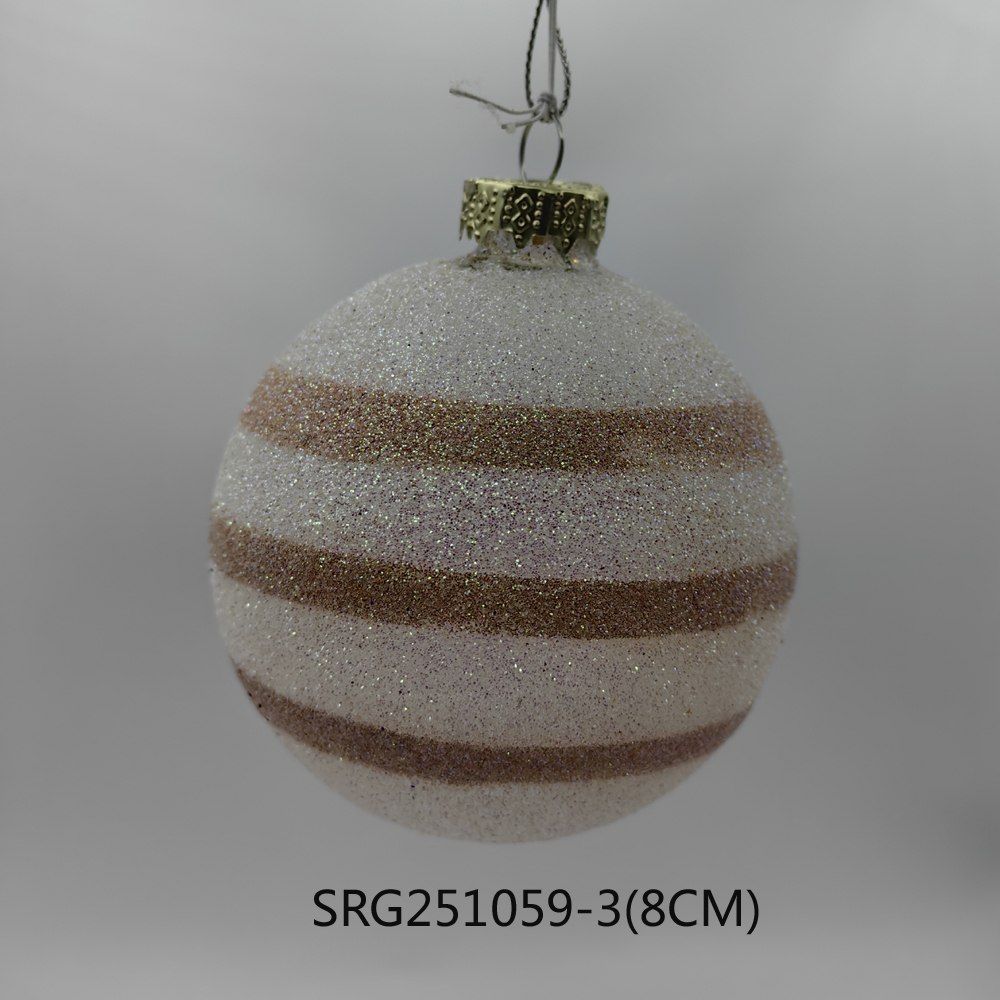  Glass Christmas decoration for Party Glass Ornaments Decoration with LED light