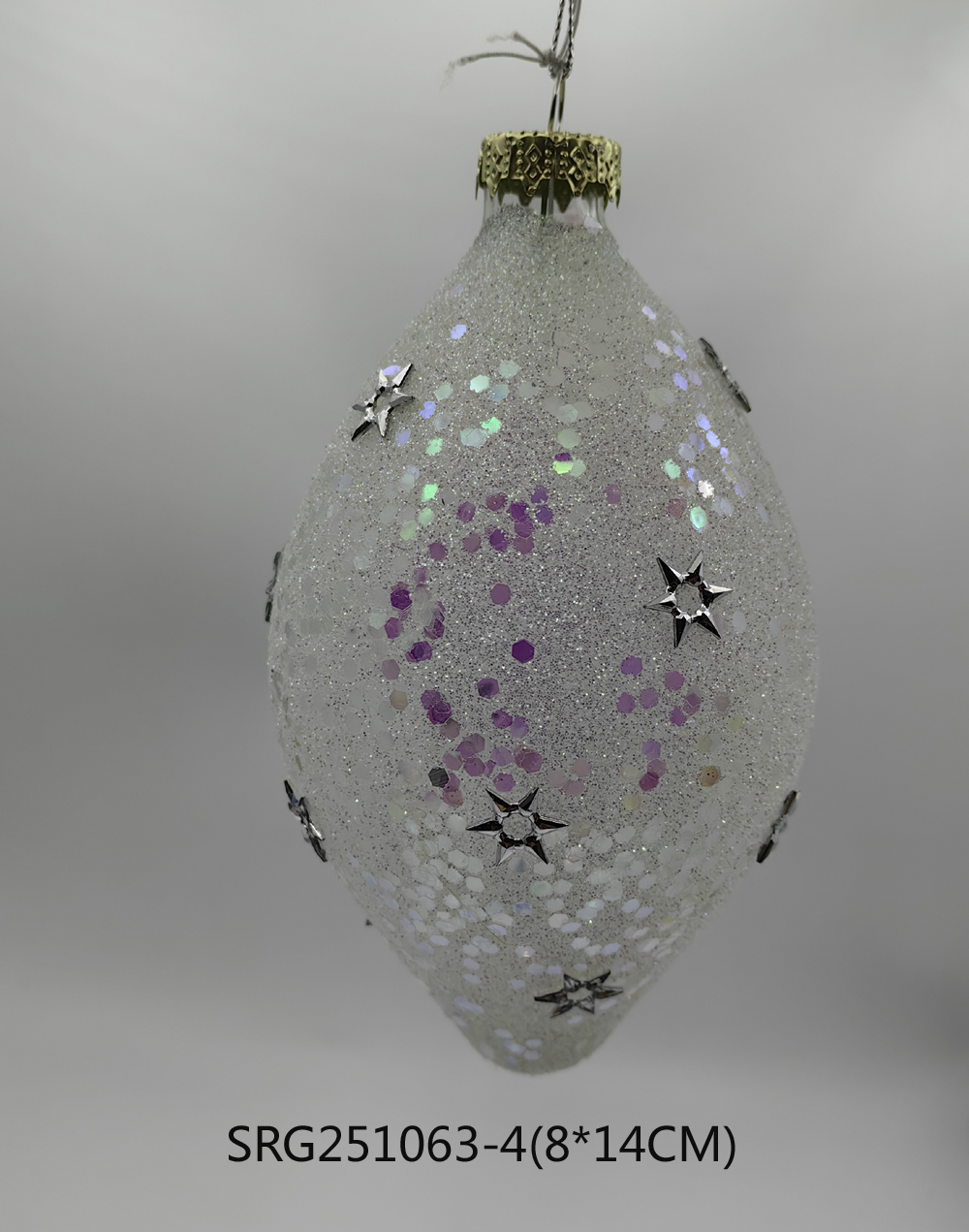  Glass Christmas decoration for Party Glass Ornaments Decoration with LED light