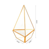 Glass terrarium copper H8.3" Triangle base