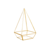 Glass terrarium copper 9" hexagonal base