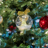 Set of 6 Christmas gift Glass LED ball with dia 10cm