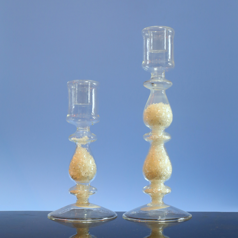  Glass candle holder