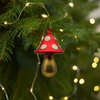 Red Glass mushroom for Party Decoration