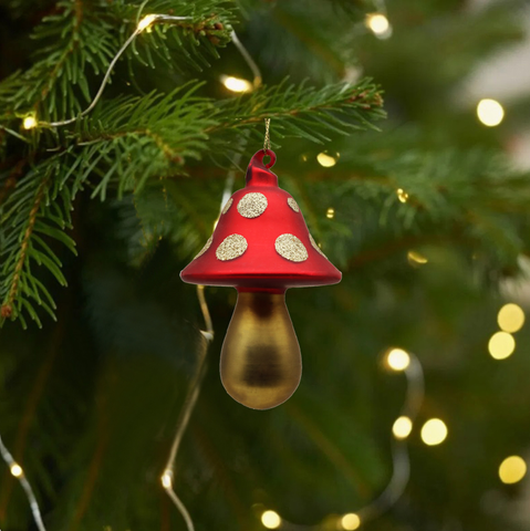 Red Glass mushroom for Party Decoration