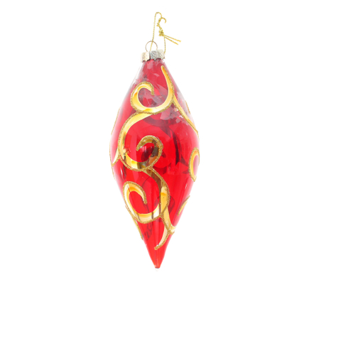  Hanging Red Glass Christmas Ball Decoration