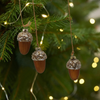 Glass Pine Nuts Ornaments Decoration for Christmas Day