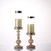 Mercury glass candle holder