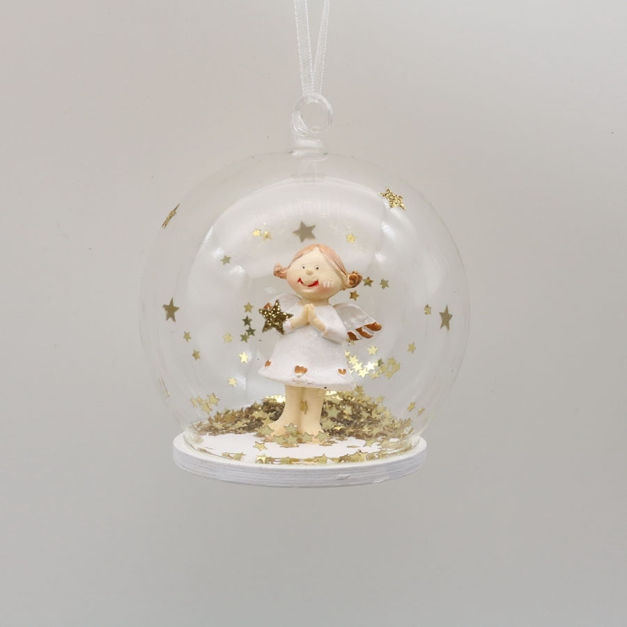  Glass ball with angel Ornaments Decoration for Party Glass Hanging Ball