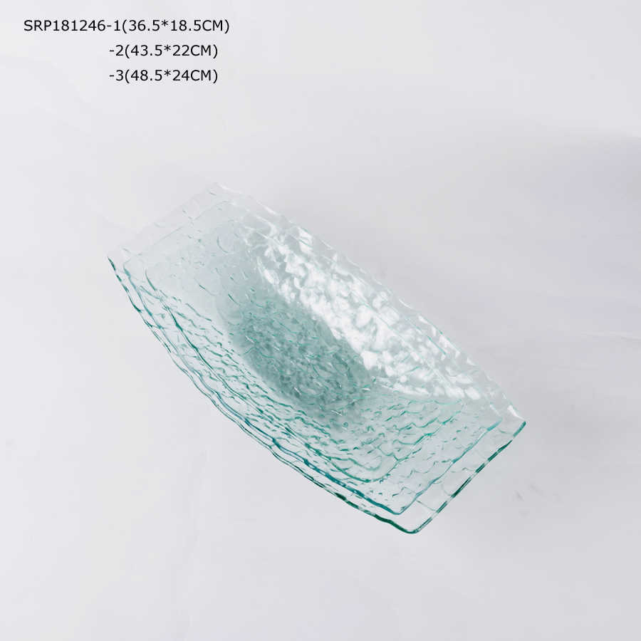 Glass Tablewares Glass Plate Decoration for Party 