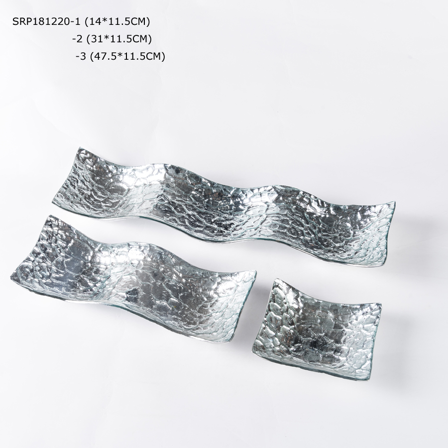 Glass Tablewares Glass Plate Decoration for Party 