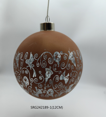 Factory Wholesale Personalised Hanging Bauble Christmas Decorative Lighted Balls Glass Xmas Ball