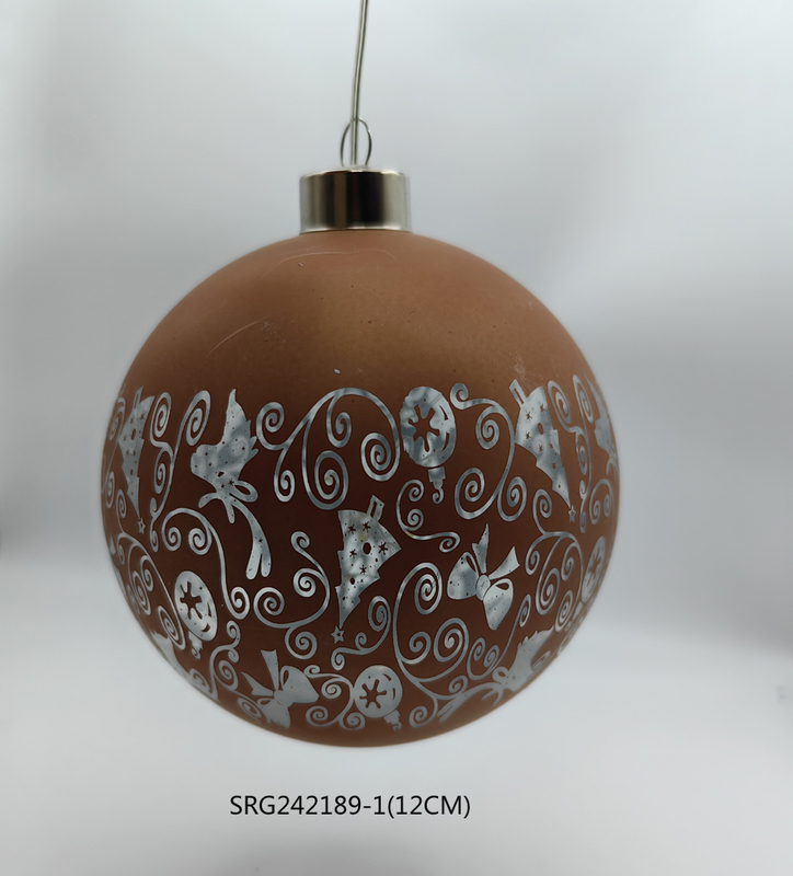 Factory Wholesale Personalised Hanging Bauble Christmas Decorative Lighted Balls Glass Xmas Ball