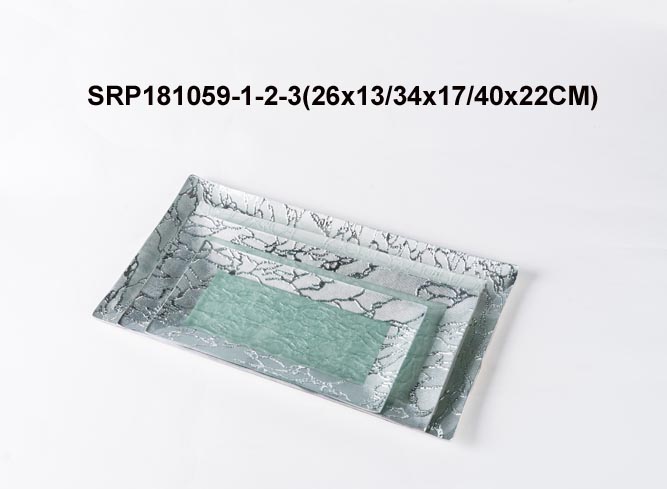 Glass Tablewares Glass Plate Decoration for Party 