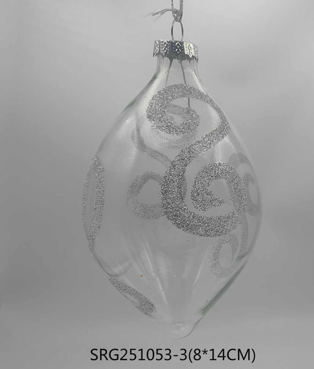  Glass Christmas decoration for Party Glass Ornaments Decoration with LED light