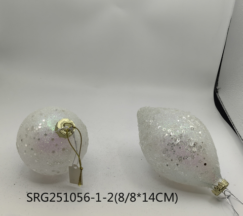  Glass Christmas decoration for Party Glass Ornaments Decoration with LED light