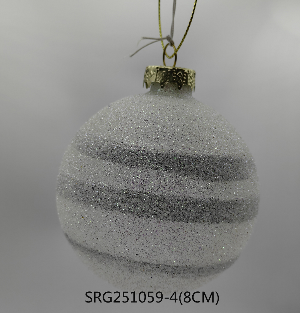  Glass Christmas decoration for Party Glass Ornaments Decoration with LED light