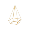 Glass terrarium copper 9" hexagonal base