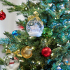 Set of 6 Christmas gift Glass LED ball with dia 10cm
